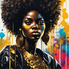 African American Wall Art Abstract Digital Printable Pop Art 2024