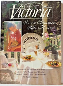 Victoria Magazine ~Vintage July 1991 ~Savor Summer's Idle Hours - Picture 1 of 3