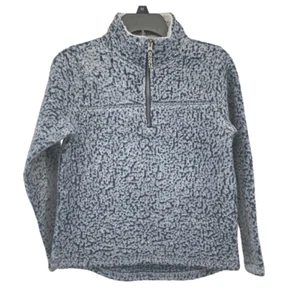 Wonder Nation Winter Sky Blue Girl’s Sherpa Quarter Zip Pullover Sweater Size 8 - Picture 1 of 13