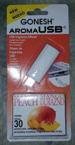 GONESH® brand USB aroma stick diffuser with 30 refills "mango peach" scent NEW! - Picture 1 of 1