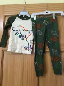 New Wonder Nation Toddler Boys Dinosaur Long Sleeve Pajama 2 Pc Set - Picture 1 of 1