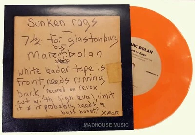 T-REX 7" Sunken Rags 2022  - Demo Version Ltd Edition ORANGE VINYL - Image 1 of 4
