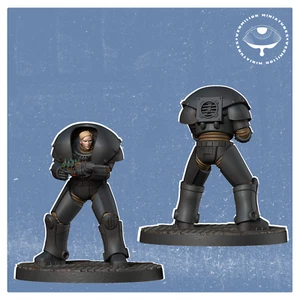 Power Soldier 2 | Secret Service | Vermillion | Wargaming 3D Print Mini - Picture 1 of 2