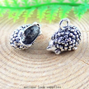 10PC 14x11x8mm Silver Alloy Hedgehog Charms Animal Pendant for Necklace Bracelet - Picture 1 of 4