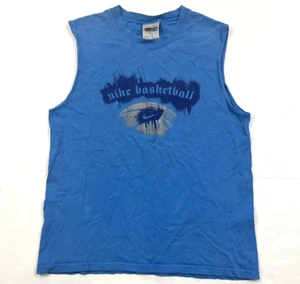 Vintage Y2K Nike Basketball Silver Tag Double Sided Muscle Shirt Kids Youth L - Picture 1 of 6