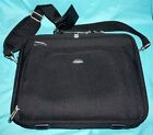 Samsonite BLACK Canvas Laptop Travel Shoulder Crossbody Carry On Bag 16" x 12.5"