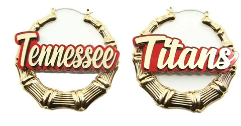 Tennessee Titans Gold Bamboo Earrings Jewelry Handmade Made To Order Size Choice Cover