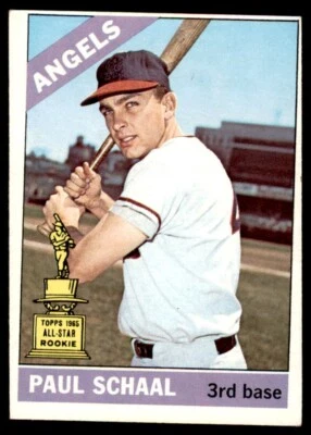 1966 Topps #376 Paul Schaal Los Angeles Angels Excelente (Miscut) Foto 1 de 2