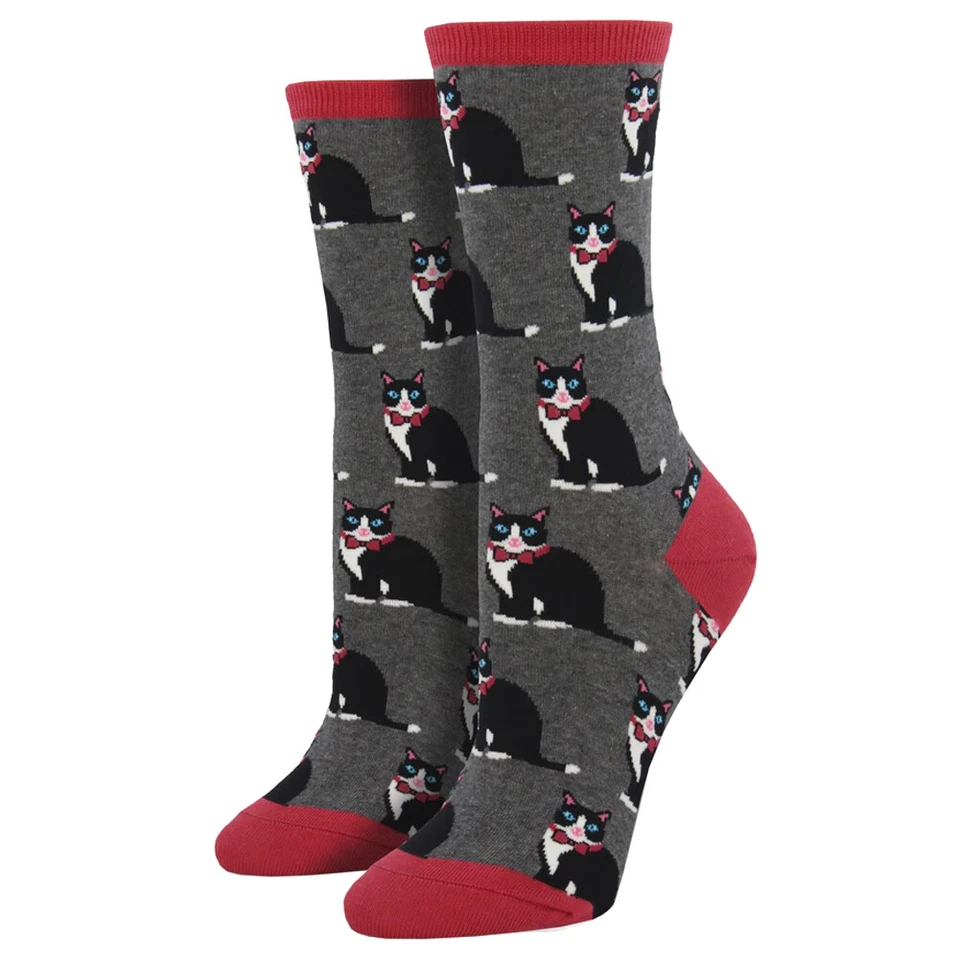 Calcetines Socksmith Para Mujer Esmoquin Gato Divertido Novedad Calzado Foto 1 de 1