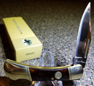 Rough Rider RR500, Lockback Imitation Tortoise Shell, 3-1/2", Single-Blade, NEW - Picture 1 of 7