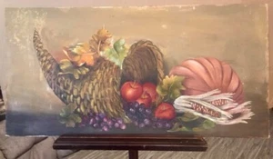 Hand Painted~Fruit Horn~Basket...1970 s~#2 - Picture 1 of 2