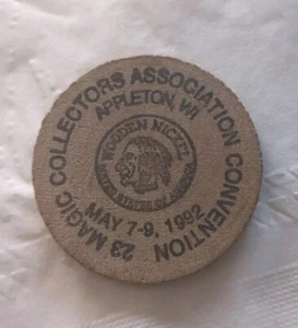 1992 - Magic Collectors Association Convention Wooden Nickel - Bild 1 von 2