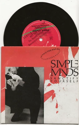 SIMPLE MINDS SANCTIFY YOURSELF RARE AUSTRALIA PROMO SINGLE, MINT - Image 1 of 2