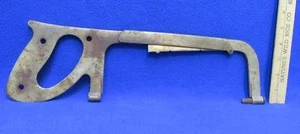 Hacksaw Carpentry Tool Collectible Steampunk Decor Metal Frame Only Vintage - Picture 1 of 3