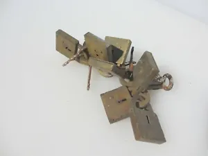 Vintage Brass Padlock Lock Key Old English Padlocks x9 +5 Keys - Pat. 464452  - Picture 1 of 11