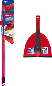 160496 Duactiva 2-In-1 Anti-Dust Broom plus Dustpan Set, Red/Black, 14.1 X 29.4 - Picture 1 of 12