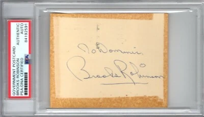 Brooks Robinson PSA Autograph Auto Signed June 1962 during playing days HOF - Image 1 of 2