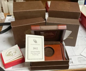 AMERICAN GOLD BUFFALO 1 OUNCE OGP/COA LOT OF 11 BOXES NO COINS INCLUDED - Picture 1 of 1