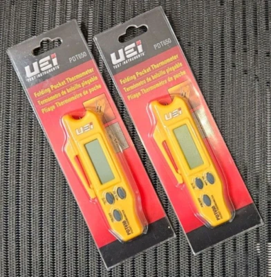 2 x UEi PDT650 Folding Probe Pocket Thermometer with Easy-to-Read Display Magnet - Image 1 of 2