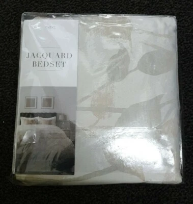 Juego de cama Next Jacquard Leaf PVP £60 - Funda nórdica king 2 fundas de almohada  Foto 1 de 4