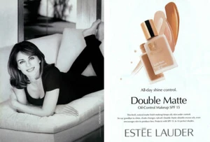1998 Estee Elizabeth Liz Hurley foundation makeup 2-page MAGAZINE AD - Picture 1 of 1