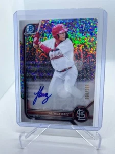 2022 Bowman Chrome 1st JOSHUA BAEZ SPECKLE REFRACTOR AUTOGRAPH 98/299 CARDINALS - Picture 1 of 2