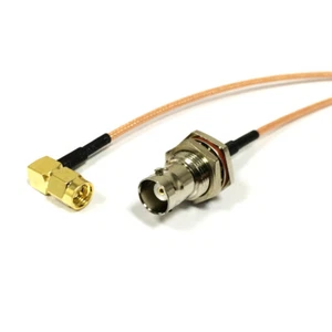 SMA male right angle to BNC female Adaptor Pigtail Cable for Hand Held Radio NEW - Picture 1 of 3