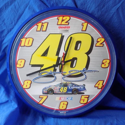 Jimmy Johnson #48 Hendrik Motorsports Wall Clock Tested & Working Wincraft 2002 Cover