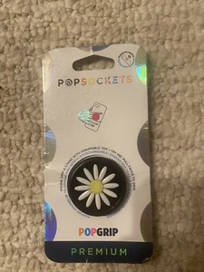 PopSockets PREMIUM PopGrip Cell Phone Grip & Stand - Festival Daisy Black - Picture 1 of 2