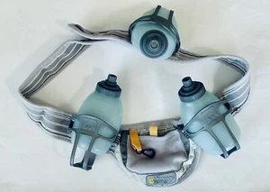 Nathan Hydration Running/Walk Belt w/Three 7 oz Water Bottles Adjustable Waist L - Picture 1 of 5