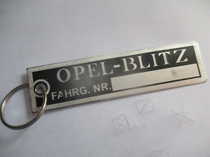 Schlüsselanhänger Fahrgestellnummer Opel Blitz Wehrmacht WK2 WW2 S86 typenschild - Picture 1 of 1