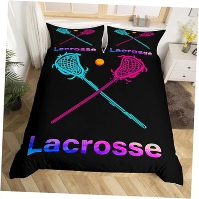  Lacrosse Bedding Set for Girls Boys Children Sports Games Twin Multi 235 - Image 1 of 4