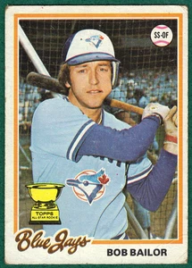 Bob Bailor - 1978 Topps #196 - Toronto Blue Jays All-Star Rookie Baseballkarte - Bild 1 von 2