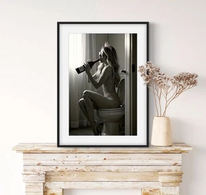 Arte de pared de baño genial | Póster elegante de inodoro | Impresión moderna de decoración de guardarropa - Imagen 1 de 5