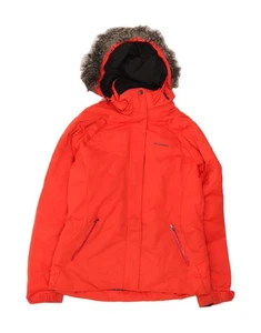 COLUMBIA Womens Omni-Heat Hooded Windbreaker Jacket UK 16 Large Red AN10 - Picture 1 of 4