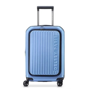 NEW Delsey Securitime 4 Exp. Wheelaboard Spinner Case Lavender Blue 55cm - Picture 1 of 6