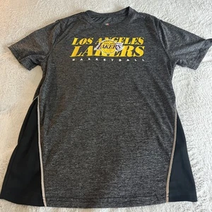 Los Angeles Lakers T-Shirt Herren Medium Grau Gold Big Logo NBA Basketball - Bild 1 von 6