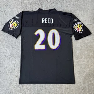 Reebok NFL Baltimore Ravens Ed Reed 20 Football Jersey Black Team Apparel Sz XL - Picture 1 of 15