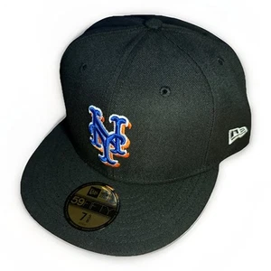 Cappello New York Mets New Era alternativo autentico sul campo 59FIFTY aderente 7 5/8 nero - Foto 1 di 3