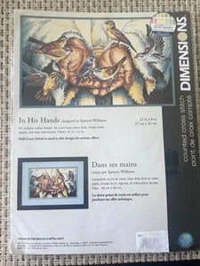 Dimensions IN HIS HANDS Cross Stitch Religious God Jesus Birds Hard-to-Find NEW - Picture 1 of 3