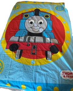 Thomas Friends Single Twin Bed Duvet Cover VTG 2005 Tank Engine Reversible Blue - Picture 1 of 11