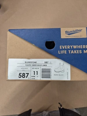 Botas Chelsea 587 Blundstone para hombre rústicas negras talla 12 EE. UU. Foto 1 de 4