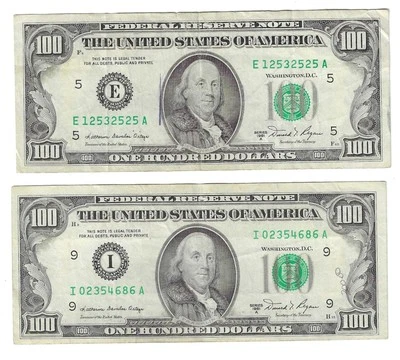 SERIES 1981A $100 NOTE RICHMOND MINNEAPOLIS  (LOT M-56) YOUR CHOICE - Image 1 of 2