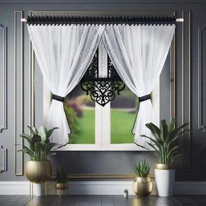 Fertiggardine Set Voile Elegante Gardine - Paneel Vorhänge NEU - Bild 1 von 5