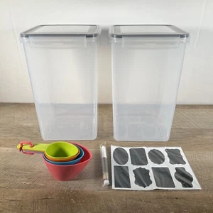 2 Stck. extra große hohe Lebensmittelbehälter 220oz/6,5L, für Mehl, Zucker, Reis - Bild 1 von 5