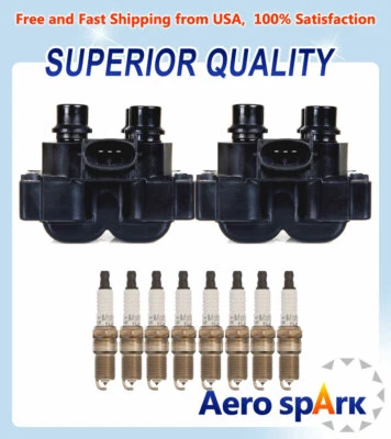 Ignition Coil & Motorcraft Platinum Spark Plug For 1996-97 Ford Crown Victoria - Image 1 of 4