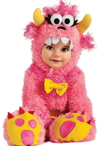 Rosa Monster Halloween Baby Kostüm 6-12 Monate - Bild 1 von 2