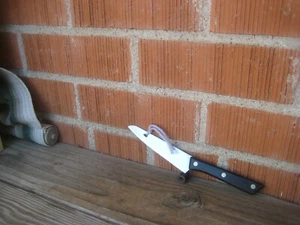1970s Vintage 4 1/4" Blade MIRACLE MAID * Fine Santoku Style Paring Knife USA - Picture 1 of 7