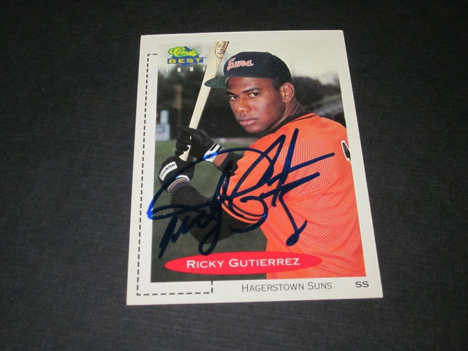 RICKY GUTIERREZ SIGNED AUTOGRAPHED 1991 CLASSIC MINOR LEAGUE CARD # 55 - Image 1 of 1