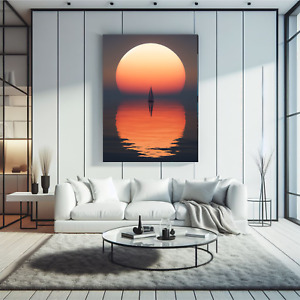 Wandbild „Setting Sun“ als Acrylglasbild auf Original Alu-Dibond